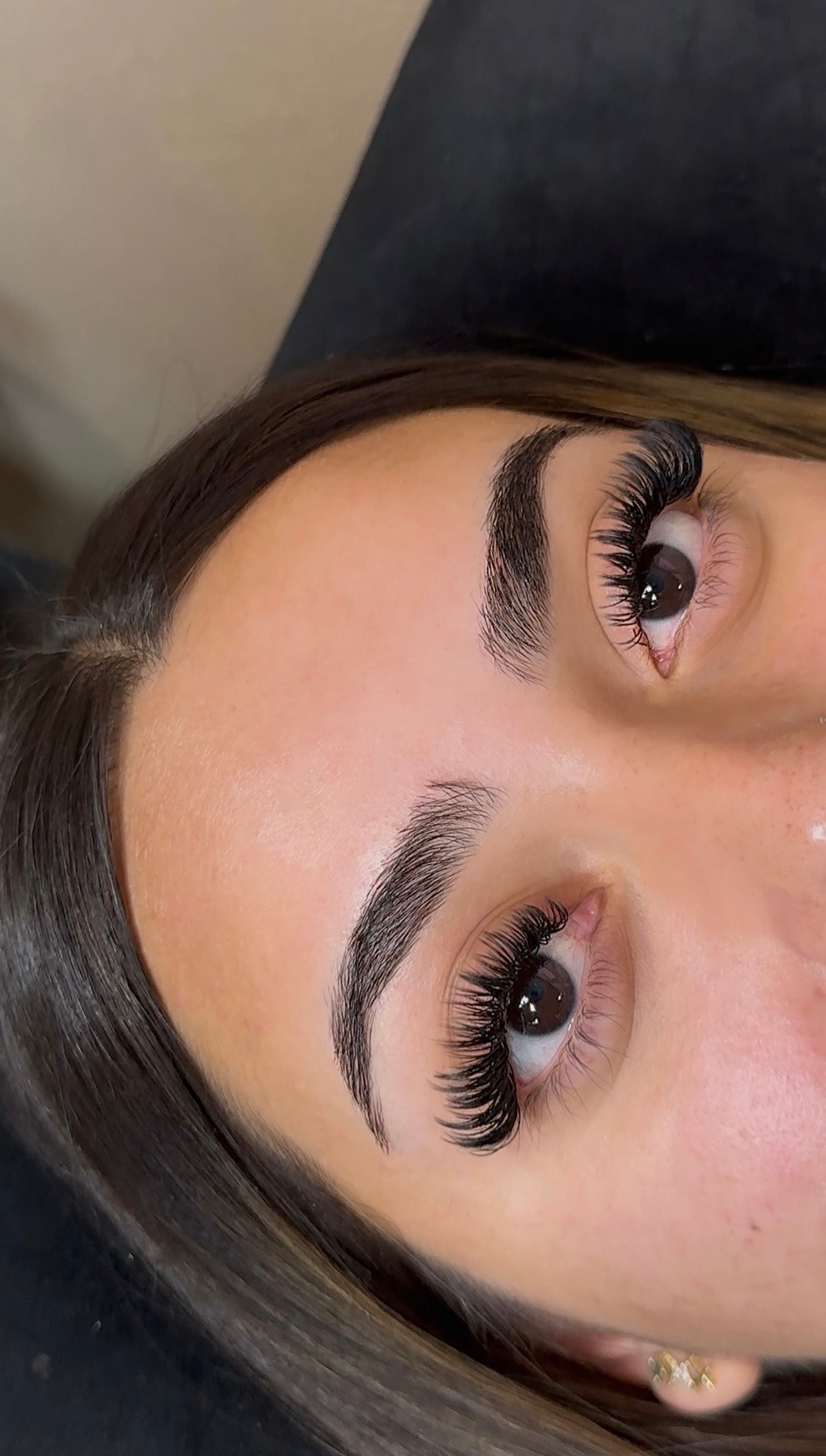 Lash extension close-up